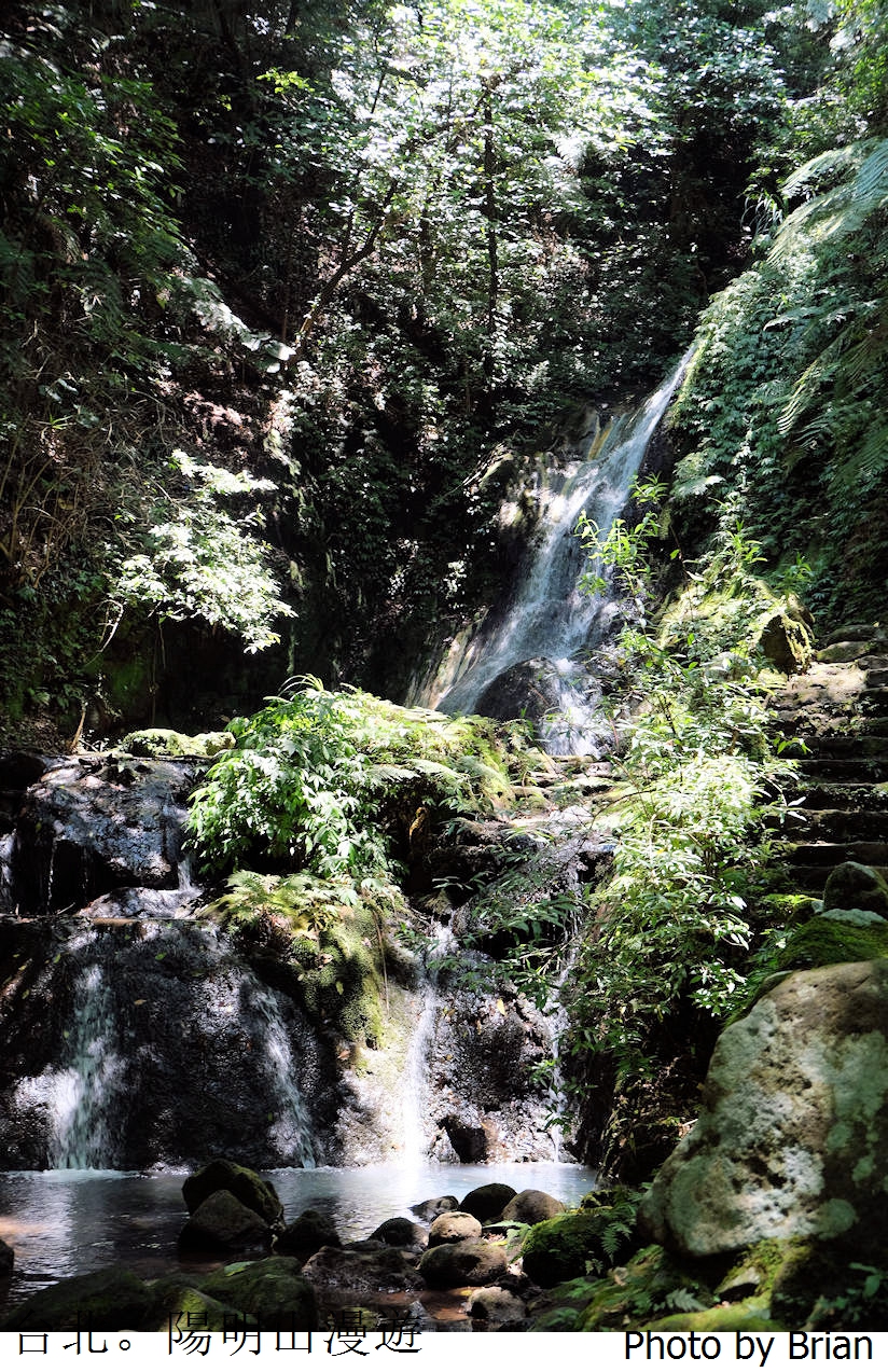 台北陽明山散步。陽明山花鐘、小隱潭瀑布、噴水池