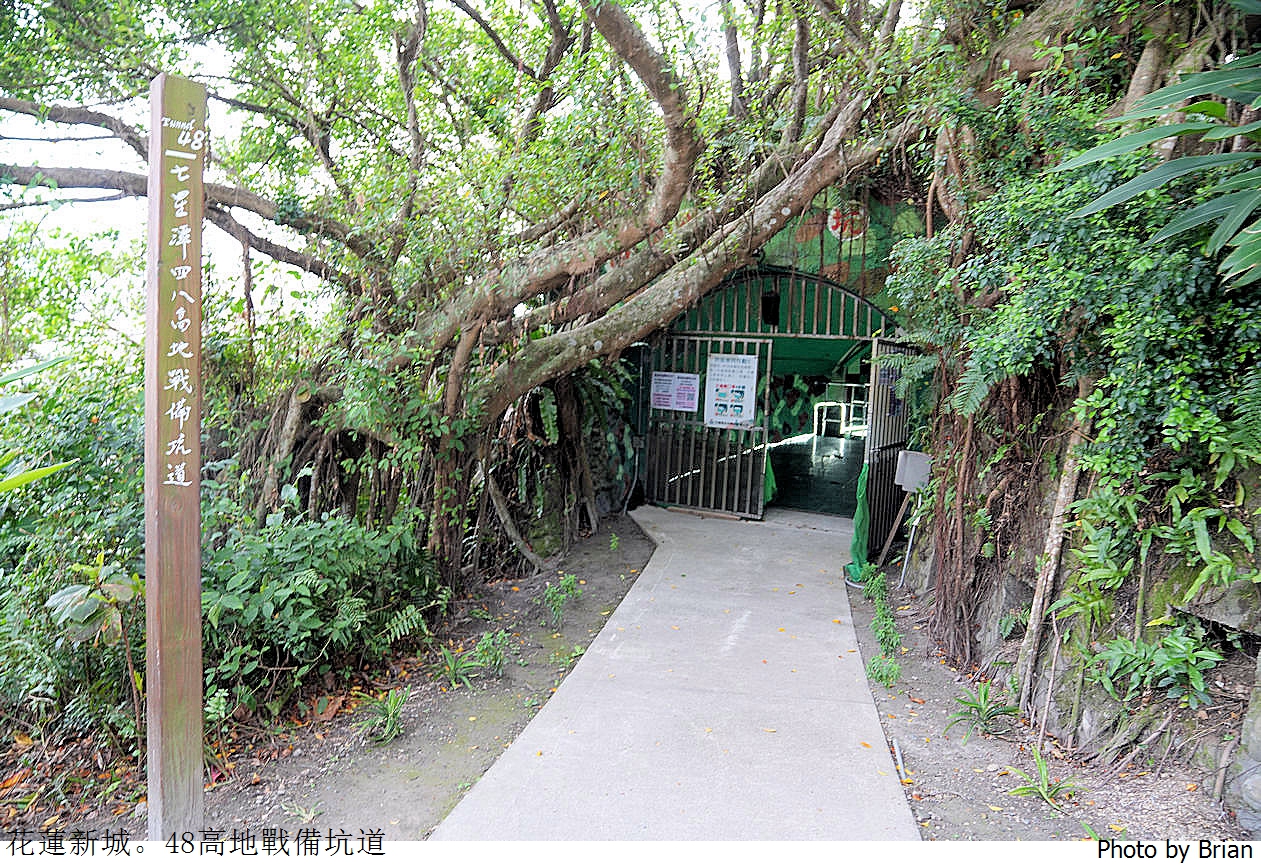 花蓮新城四八高地戰備坑道。體驗戰地風情欣賞美麗海景