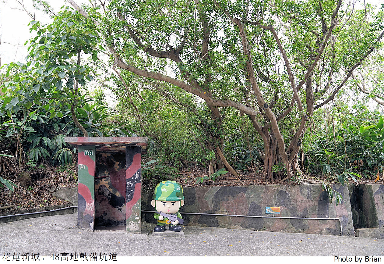 花蓮新城四八高地戰備坑道。體驗戰地風情欣賞美麗海景