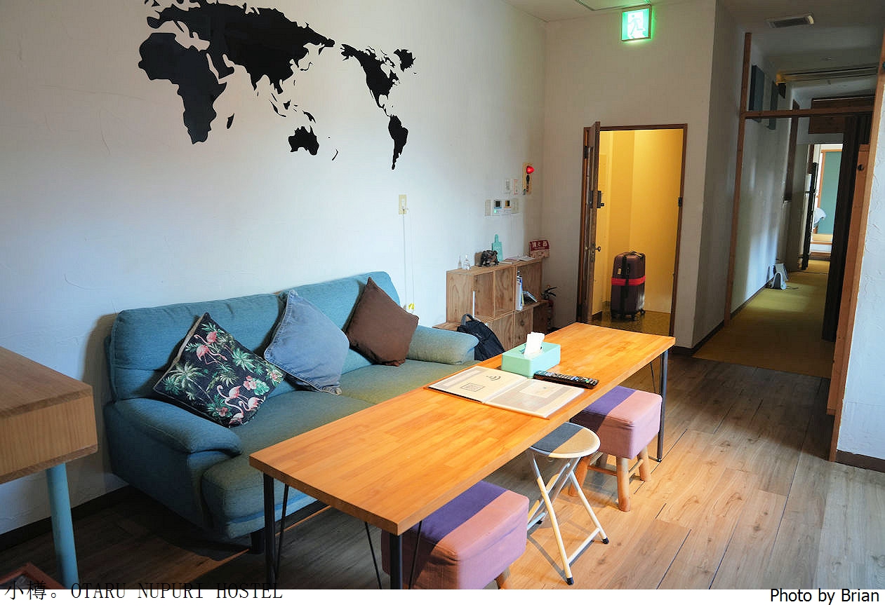 北海道小樽包棟住宿選擇 Nupuri Hostel。小樽車站附近納普瑞青年旅舍