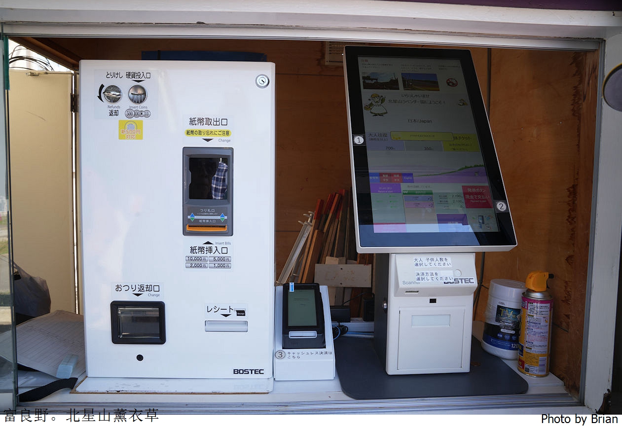北海道中富良野北星山薰衣草園。搭纜車登高欣賞薰衣草花海搭配十勝連峰
