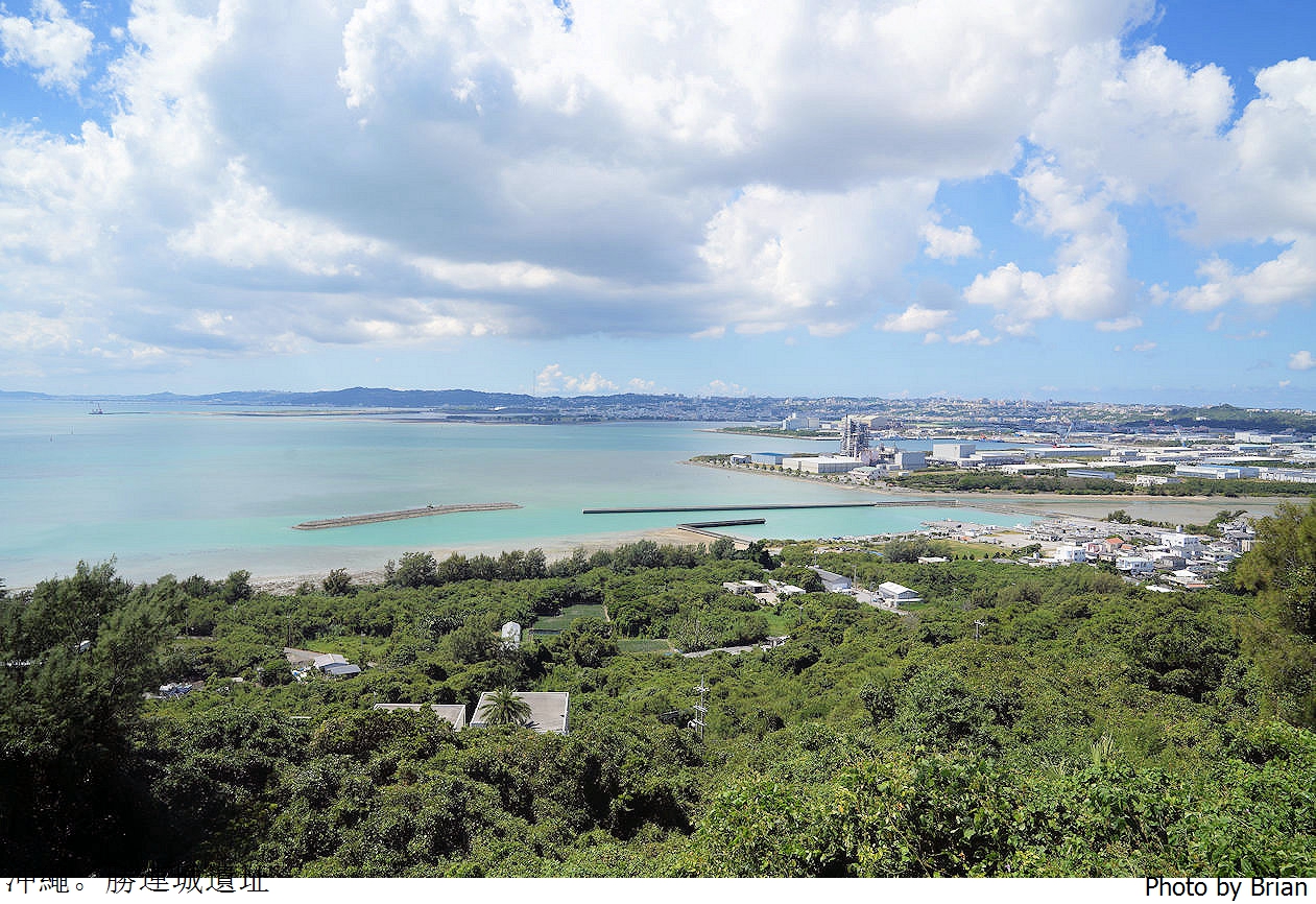 日本沖繩勝連城跡。位居山頭 360度無限視野沖繩世界遺產