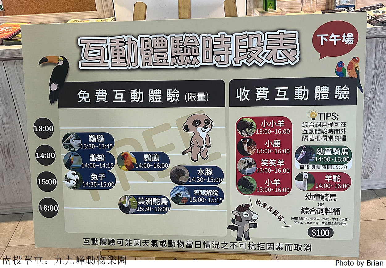 南投草屯親子景點九九峰動物樂園。全亞洲最大鳥類動物園近距離互動超好玩